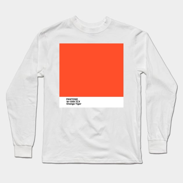 PANTONE 16-1358 TCX Orange Tiger, orange color Long Sleeve T-Shirt by princessmi-com